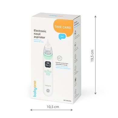 Аспіратор для носа електронний з LCD екраном та мелодіями "BabyOno" арт.1470