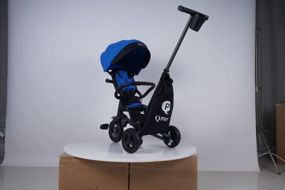 Велосипед складаний триколісний дитячий QPlay Nova+ Rubber Ultimate Black