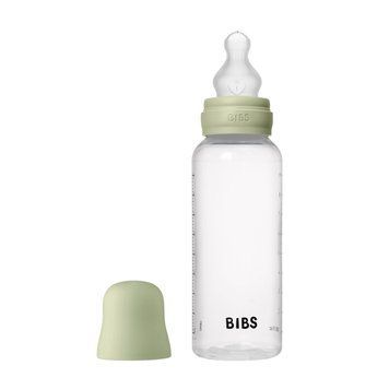 Дитяча пластикова пляшечка BIBS Baby Bottle Round Silicone 270 мл Medium Flow Sage (середній потік)