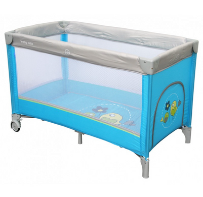 Манеж - кровать Baby Mix HR-8052 Воробьи голубой 44895, blue, голубой