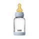 Дитяча скляна пляшка для годування BIBS 120 ml Baby Blue (Латекс, повільний потік)