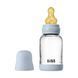Дитяча скляна пляшка для годування BIBS 120 ml Baby Blue (Латекс, повільний потік)