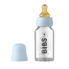 Стеклянная детская бутылочка BIBS Baby Glass Bottle полный комплект 110 мл