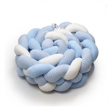 Бампер - косичка Twins 4-х прядна 240 см Pastel 2020-K4-240P-01, white, білий