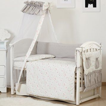Постільний комплект 8 ел Twins Standard New 4050-CN-039-10, Зірочка сіра, сірий