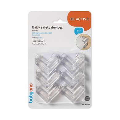 Захист кутів Babyono 12 шт. Прозорий арт.1651
