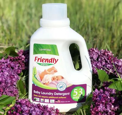Органічний рідкий пральний порошок-концентрат Friendly Organic лаванда 1,57 літрів (53 прання)