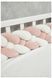 Бампер - косичка Twins 4-х прядна 200 см 2020-K4-200-24202, powder pink/ecru
