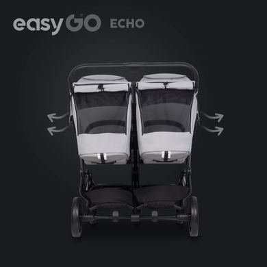 Коляска для двійні Euro-Cart Echo 2024 Grey