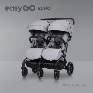 Коляска для двійні Euro-Cart Echo 2024 Grey