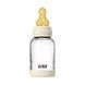 Дитяча скляна пляшка для годування BIBS 120 ml Ivory (Латекс, повільний потік)
