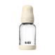 Дитяча скляна пляшка для годування BIBS 120 ml Ivory (Латекс, повільний потік)