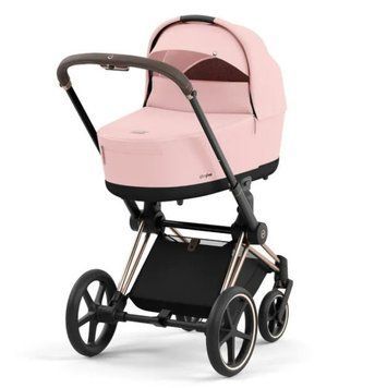 Коляска Cybex Priam шасі Rose gold + люлька Sepia Black