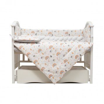 Постільний комплект 7 ел Twins Rainbow 4073-TR-10, grey, сірий