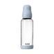 Дитяча скляна пляшка для годування BIBS 240 ml Baby Blue (Латекс, середній потік)