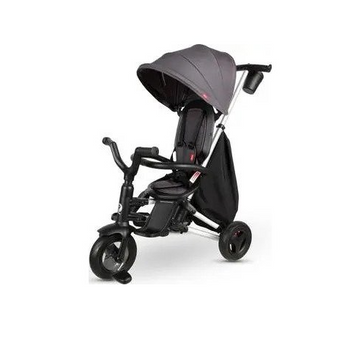 Велосипед складаний триколісний дитячий Qplay Nova+ Rubber Ultimate Black