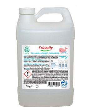 Органічний рідкий пральний порошок Friendly Organic без запаху 5000 мл (100 прань)