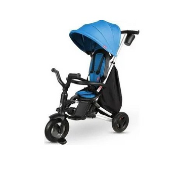 Велосипед складаний триколісний дитячий Qplay Nova+ Rubber Ultimate Black