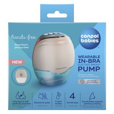 Canpol babies Бездротовий електричний молоковідсмоктувач Hands-Free (Вільні руки)