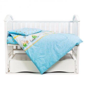 Змінна постіль 3 ел Twins Comfort 3051-C-011, Медуни голубі, голубий