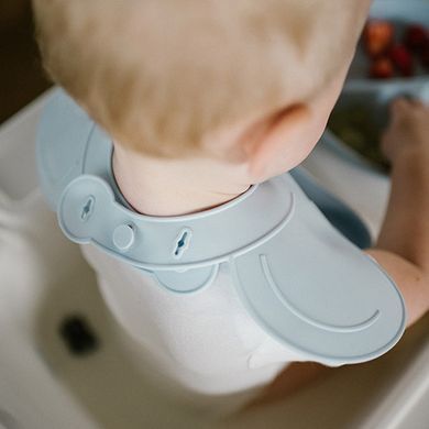 Нагрудник силіконовий з регульованою застібкою BabyOno 30 см x 28 см Бежевий (арт. 1639)