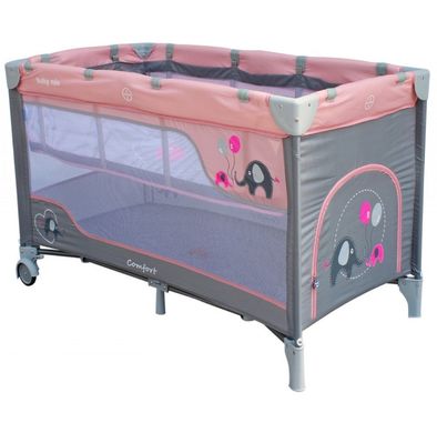 Манеж - ліжко Baby Mix HR-8052 Слоник рожевий 36409, pink, рожевий