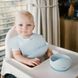 Нагрудник силіконовий з регульованою застібкою BabyOno 30 см x 28 см Бежевий (арт. 1639)