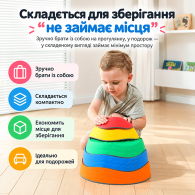 Дитячий набір балансувальних камінців для розвитку координації (5 шт.) Multi
