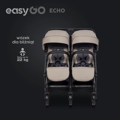 Коляска для двійні EasyGo Echo 2024 Grey