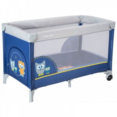 Манеж - кровать Baby Mix HR-8052 Сова синий 44897, navy, синий