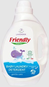 Органічний рідкий пральний порошок Friendly Organic лаванда 2000 мл (40 прань)