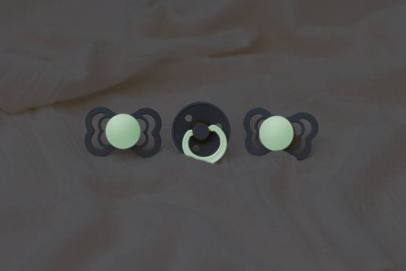 Пустушка Bibs Colour Latex Black Night/Glow розмір 3