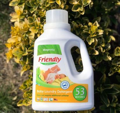 Органічний рідкий пральний порошок-концентрат Friendly Organic магнолія 1,57 літрів (53 прання)