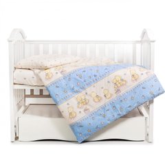 Сменная постель 3 эл. Twins Comfort 3051-C-015, Пушистые мишки голубые, голубой