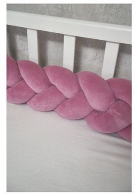 Бампер - косичка Twins 3-х прядна 120 см 2020-K3-120-23, purpur, рожевий дим