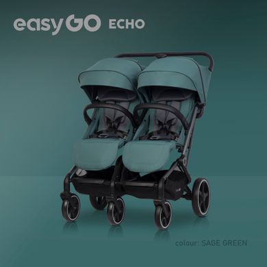 Коляска для двійні EasyGo Echo 2024 Grey