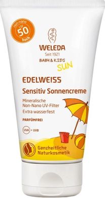 Эдельвейс солнцезащитный крем для чувствительной кожи SPF 50 Weleda