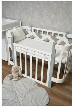 Бампер - косичка Twins 3-х прядна 120 см Pastel 2020-K3-120P-202, ecru, беж світлий