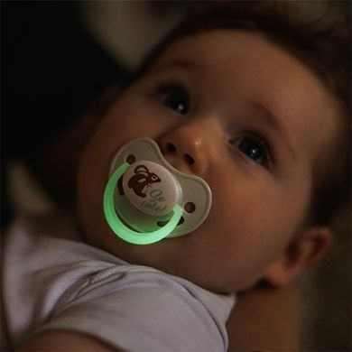 Пустушка анатомічна силіконова BabyOno від 6 до 18 міс беж зелена (арт. 1670/02)