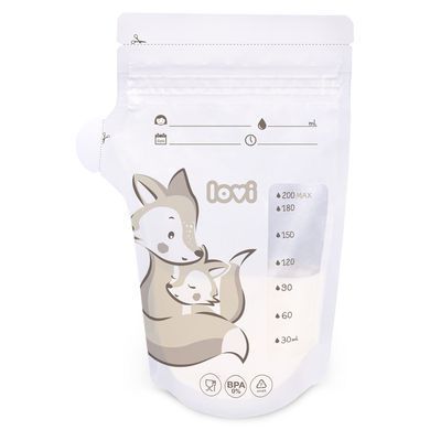 Торбинки для зберігання молока LOVI 25 шт. Buddy bear 12/208
