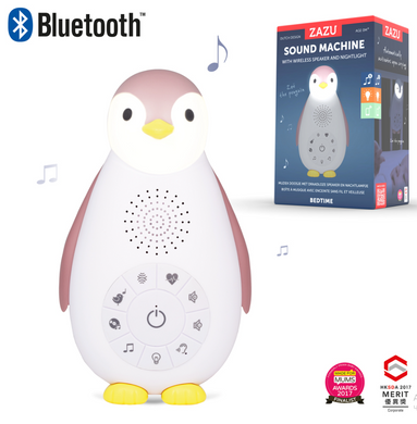ЗОЄ Пінгвіня - Музичний нічник з Bluetooth колонкою та автоматичним відключенням (рожевий)