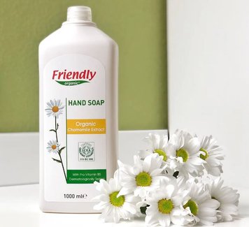 Органічне рідке мило для рук Friendly Organic з екстрактом ромашки 1000 мл