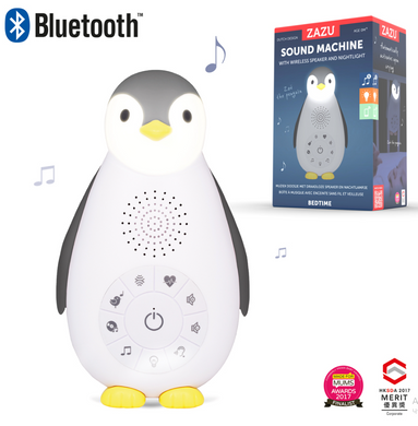 ЗОЕ Пингвиня - Музыкальный ночник с Bluetooth колонкой и автоматическим отключением (серый)