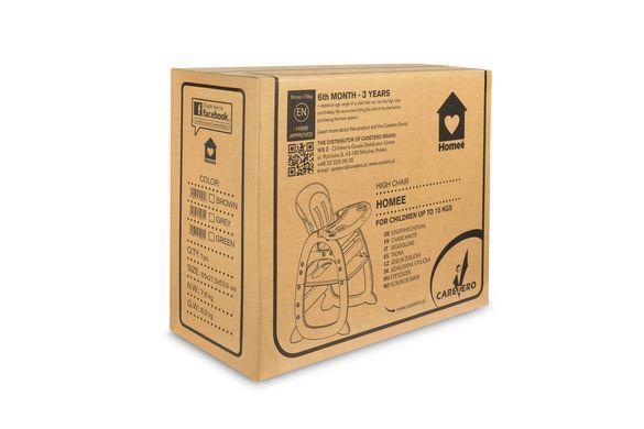 Стільчик трансформер для годування Caretero Homee Beige